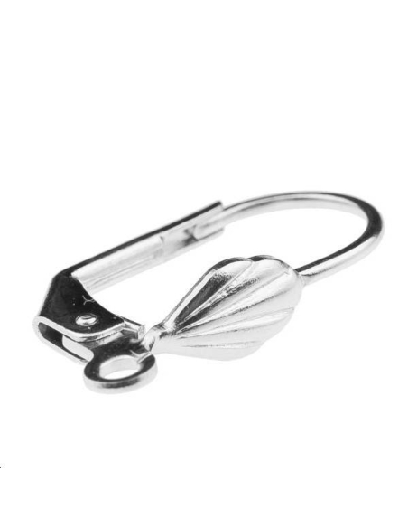 Paire de dormeuses grand coquillage  Boucles d'oreilles- 1