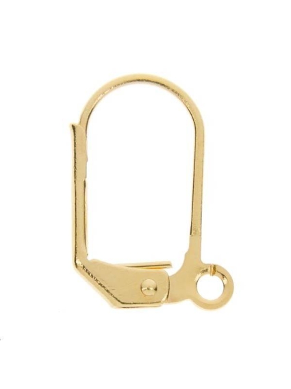 Paire de dormeuses simples 16mm avec anneau  Boucles d'oreilles- 1