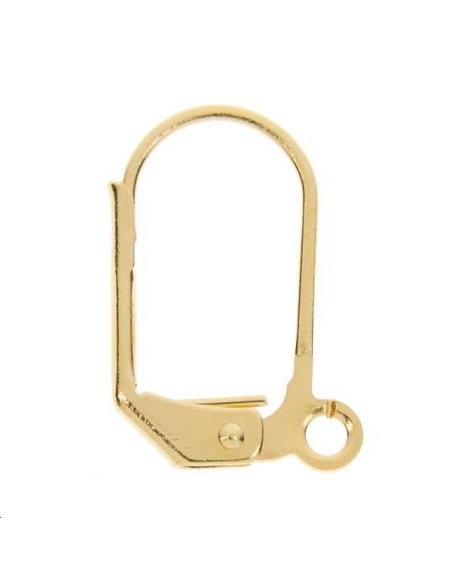 Paire de dormeuses simples 16mm avec anneau  Boucles d'oreilles- 1