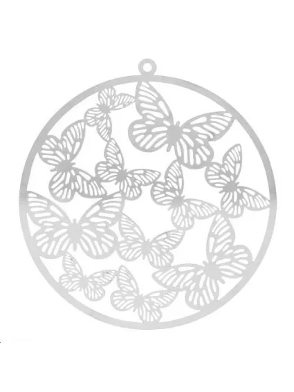 Filigrane cercle papillon 55mm 1 anneau  Filigranes- 1