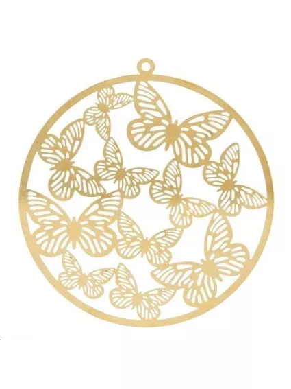 Filigrane cercle papillon 55mm 1 anneau  Filigranes- 1