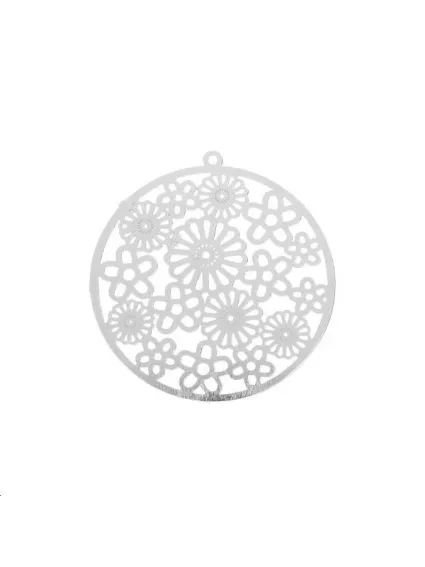 Filigrane cercle fleur 37mm 1 anneau  Filigranes- 1