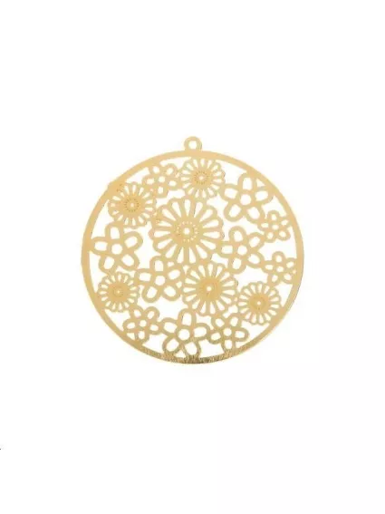 Filigrane cercle fleur 37mm 1 anneau  Filigranes- 1