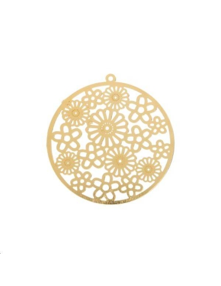 Filigrane cercle fleur 37mm 1 anneau  Filigranes- 1