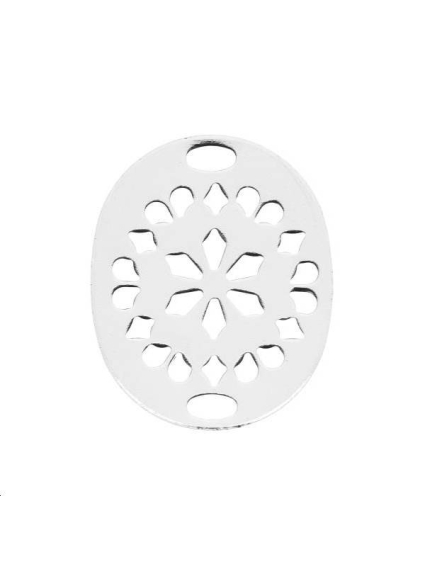 Filigrane oval 20x16mm 2 trous  Filigranes- 1