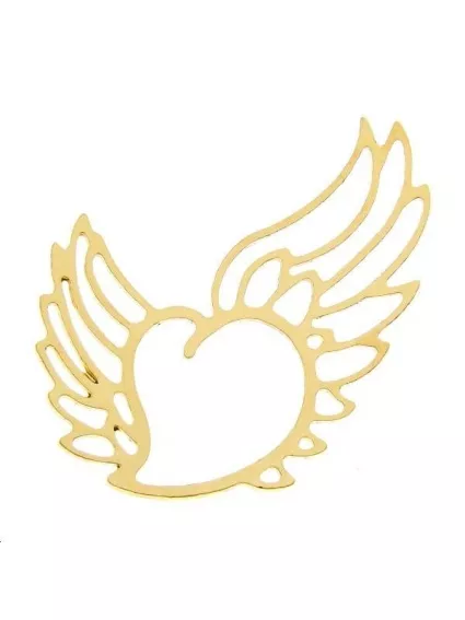 Filigrane coeur ailé 25x30mm  Filigranes- 1