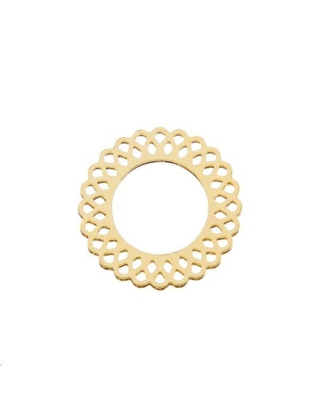 Filigrane rosace dentelle 9mm  Filigranes- 1 Filigrane rosace dentelle 9mm  Filigranes- 1