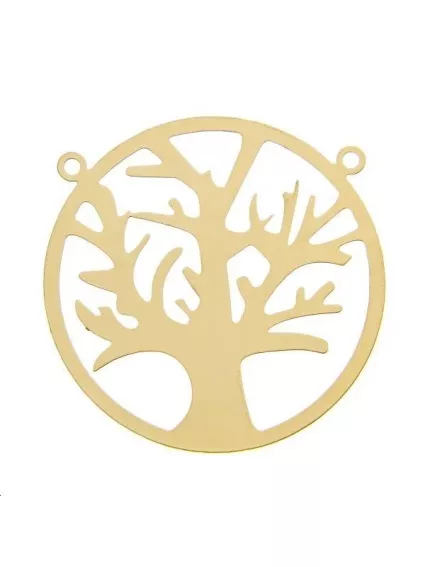 Filigrane cercle arbre 28mm 2 anneaux  Filigranes- 1