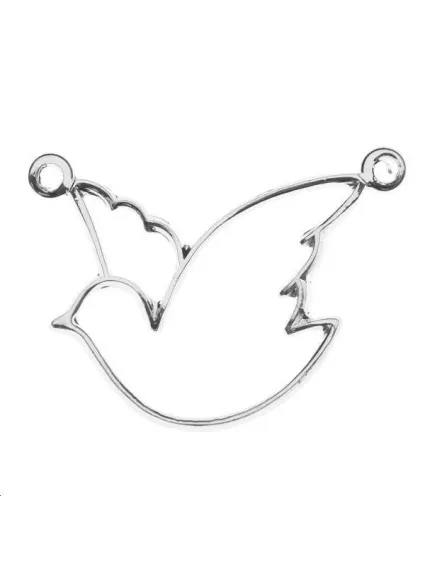 Filigrane colombe 20x18mm 2 anneaux  Filigranes- 1