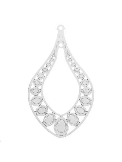 Filigrane goutte 46x27mm 1 trou  Filigranes- 1