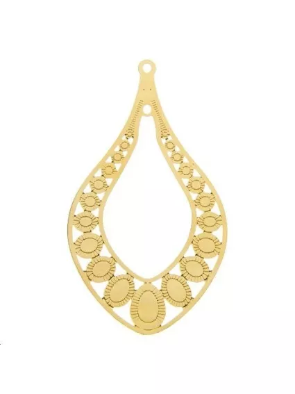 Filigrane goutte 46x27mm 1 trou  Filigranes- 1