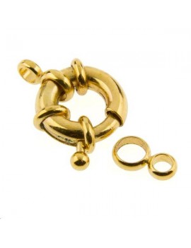 Fermoir Bouée pour bracelet ou collier 13 mm - Doré à l'or fin x1 - Perles  & Co