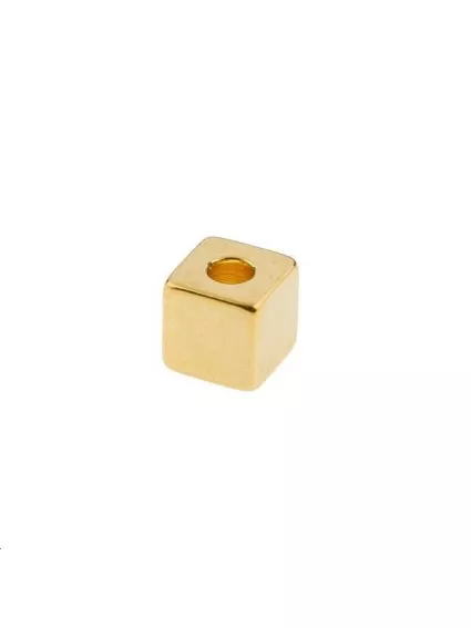 Cube 4x4mm 2 trous passants  Intercalaires- 1