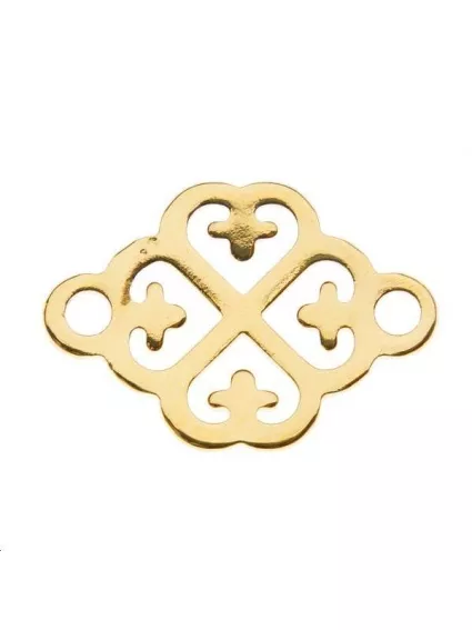 Trèfle 2 anneaux 12mm doré  Intercalaires- 1