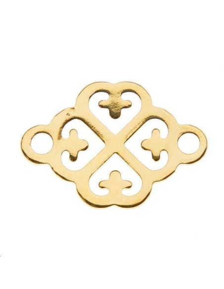 Trèfle 2 anneaux 12mm doré  Intercalaires- 1