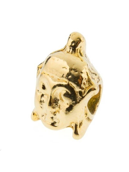 Tête de bouddha 15x12mm 2 trous passants  Intercalaires- 1