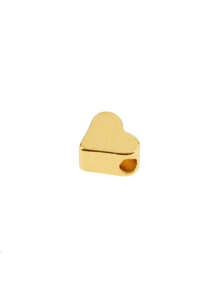 Coeur plat 5,3mm 2 trous passants  Intercalaires- 1 Coeur plat 5,3mm 2 trous passants  Intercalaires- 1