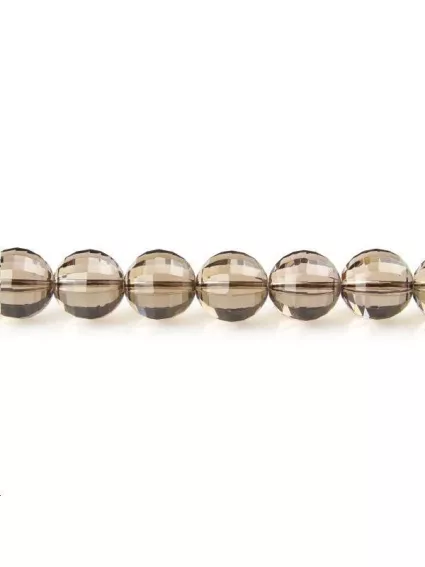 Quartz fumé facettes 12mm  Rondes facettes 8mm et plus en lot- 1