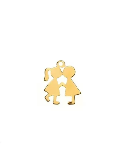 Couple amoureux 15x12mm 1 anneau  Pampilles- 1