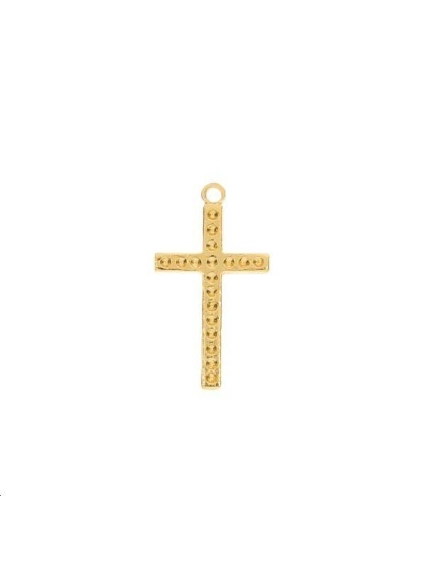 Croix à strasser 17x10mm 1 anneau  Pampilles- 1