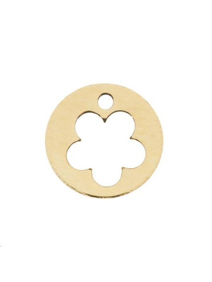 Pampille fleur évidée 10mm 1 trou  Pampilles- 1