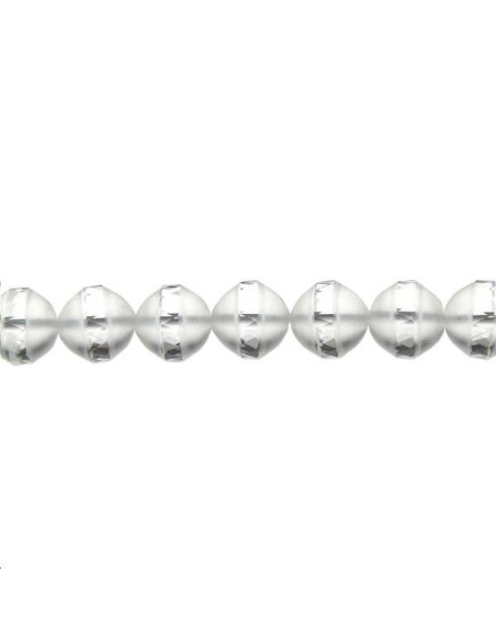 Cristal de roche 10mm  Rondes facettes 8mm et plus en lot- 1