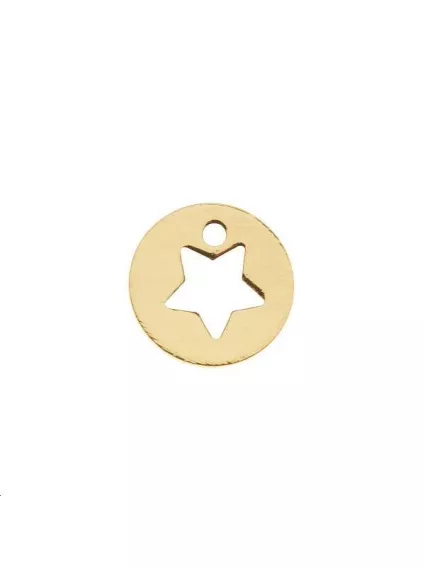 Pampille étoile évidée 7mm 1 trou  Pampilles- 1