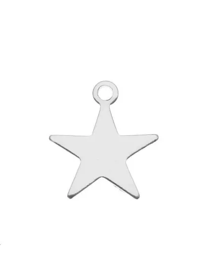 Pampille étoile 10mm 1 anneau  Pampilles- 1