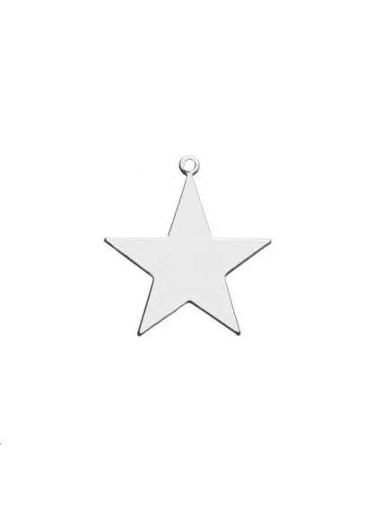 Pampille étoile 20x18mm 1 anneau  Pampilles- 1