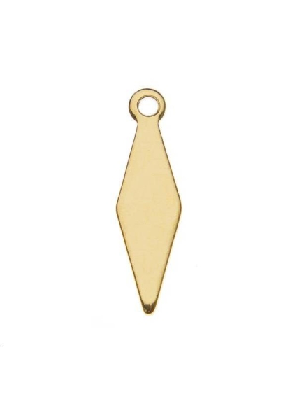 Pampille losange 14x4mm 1 anneau  Pampilles- 1
