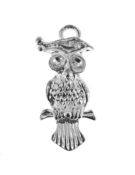 Pendentif hiboux 22x9mm  Pendentifs- 1