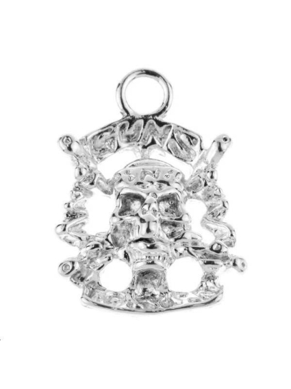 Pendentif tête de mort pirate 22x15mm  Pendentifs- 1