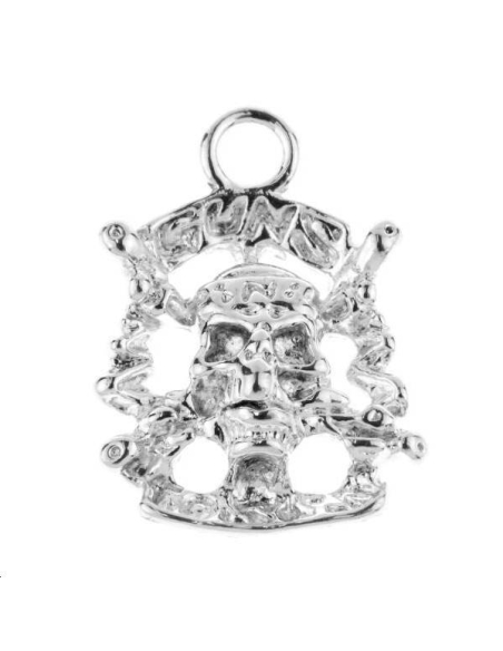 Pendentif tête de mort pirate 22x15mm  Pendentifs- 1 Pendentif tête de mort pirate 22x15mm  Pendentifs- 1