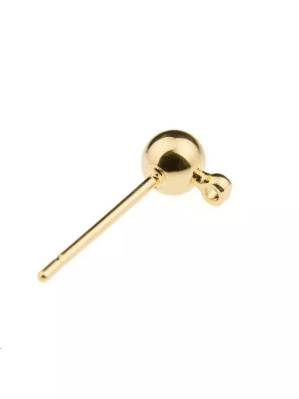 Tiges d'oreilles boule 4mm  Boucles d'oreilles- 1