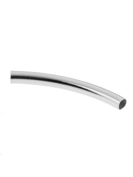 Tube 21x3mm plaqué argent  Tubes- 1