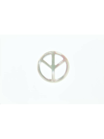 Nacre blanche peace and love  Les pendentifs en nacre- 1