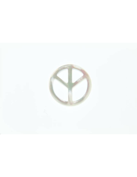 Nacre blanche peace and love  Les pendentifs en nacre- 1
