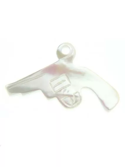 Nacre blanche revolver  Les pendentifs en nacre- 1