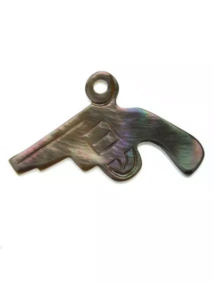 Nacre grise revolver  Les pendentifs en nacre- 1