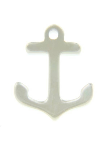 Nacre blanche ancre  Les pendentifs en nacre- 1