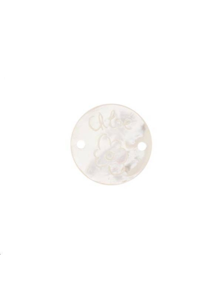 Nacre blanche pastille 'chloé'  Les pendentifs en nacre- 1