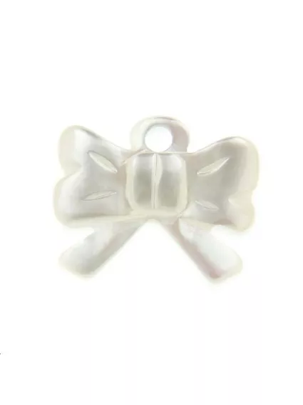 Nacre blanche noeud papillon  Les pendentifs en nacre- 1