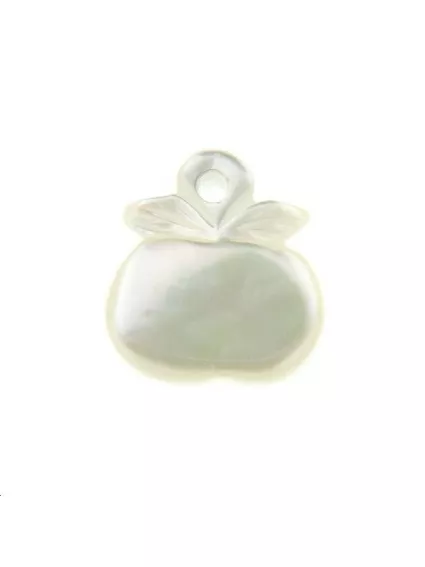 Nacre blanche pomme  Les pendentifs en nacre- 1