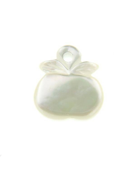 Nacre blanche pomme  Les pendentifs en nacre- 1