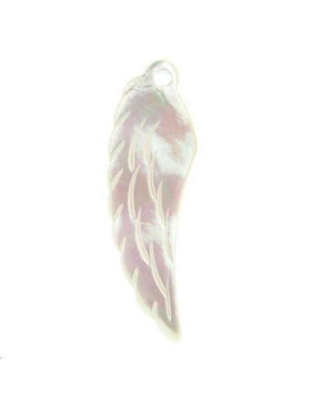 Nacre blanche aile  Les pendentifs en nacre- 1 Nacre blanche aile  Les pendentifs en nacre- 1