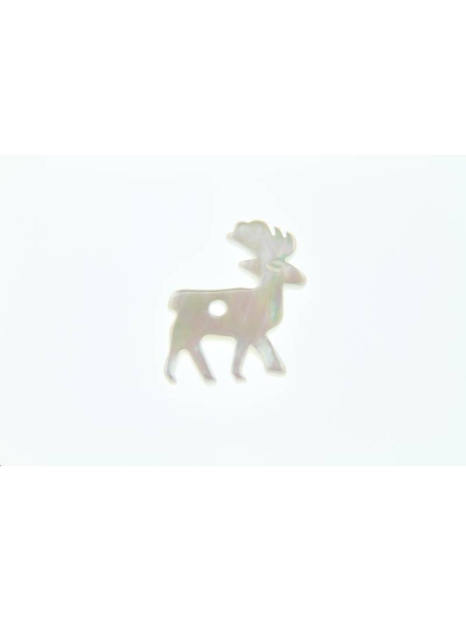Nacre blanche renne  Les pendentifs en nacre- 1