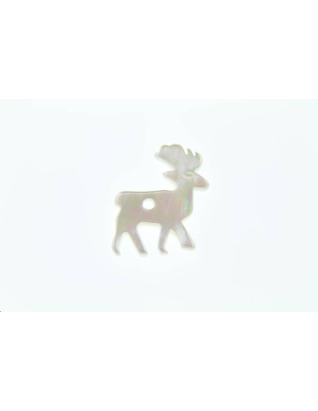 Nacre blanche renne  Les pendentifs en nacre- 1 Nacre blanche renne  Les pendentifs en nacre- 1