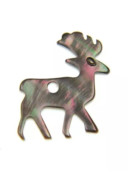 Nacre grise renne  Les pendentifs en nacre- 1