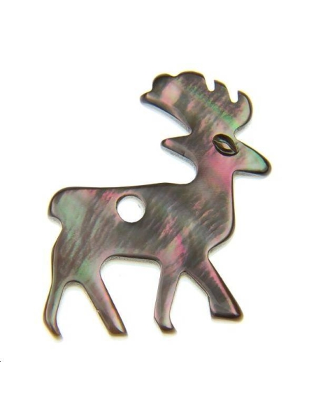 Nacre grise renne  Les pendentifs en nacre- 1