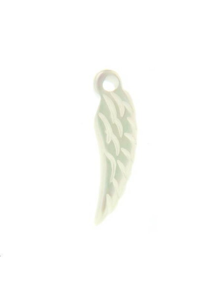 Nacre blanche aile  Les pendentifs en nacre- 1